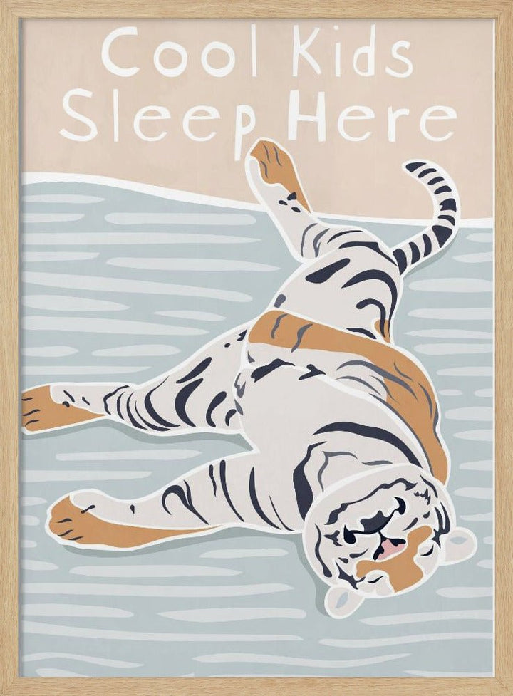 Cool kids sleep here - Stretched Canvas, Poster or Fine Art Print - I Heart Wall Art - Poster Print, Canvas Print or Framed Art Print