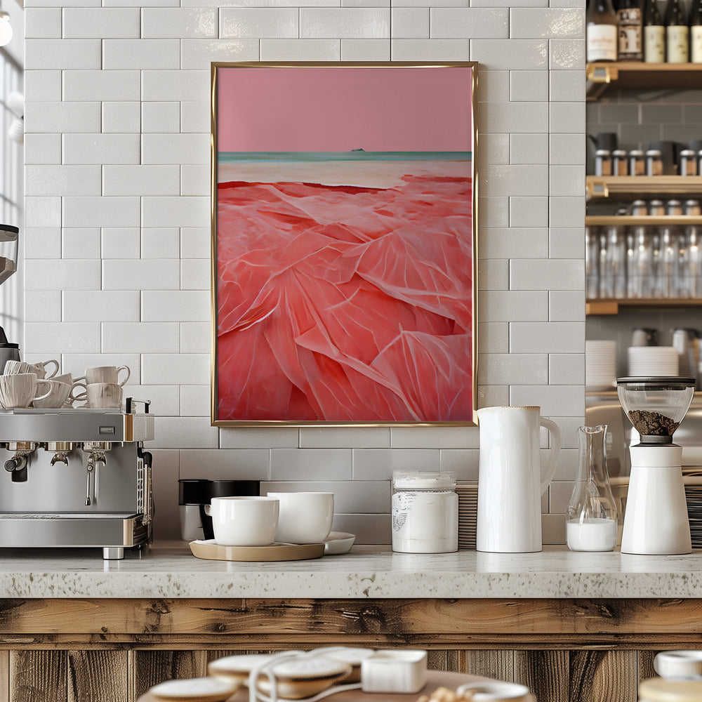 Coral Beach - Stretched Canvas, Poster or Fine Art Print I Heart Wall Art