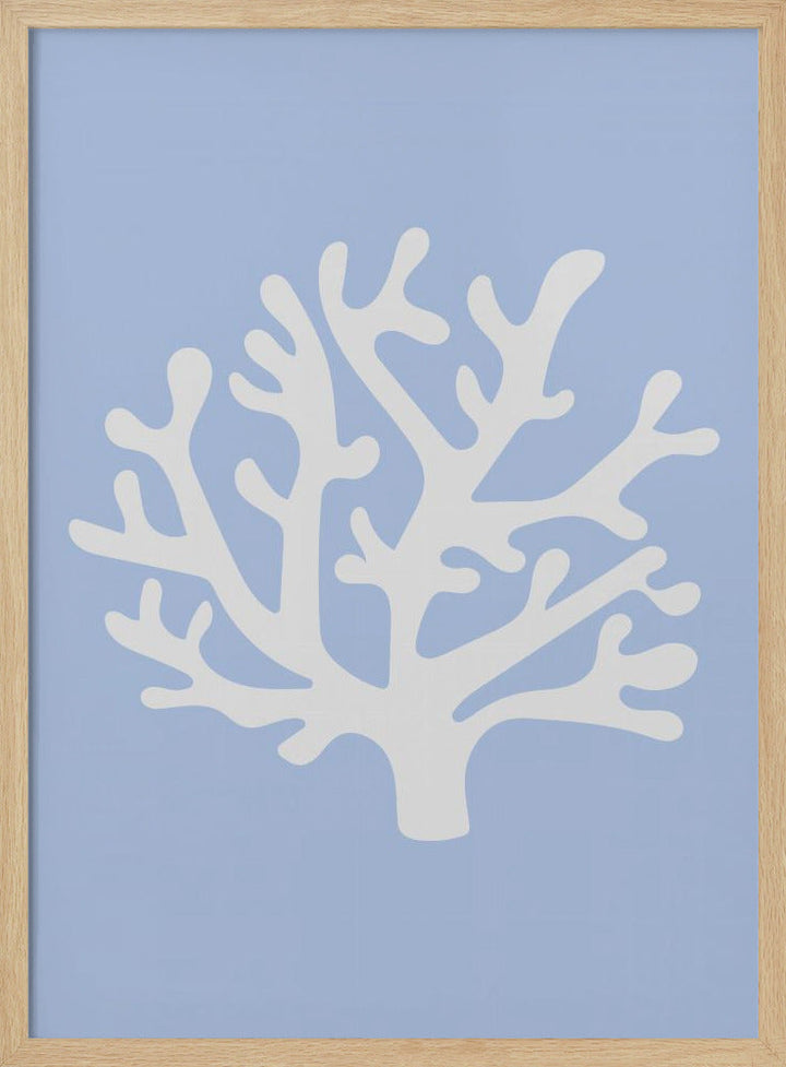 Coral Chambray Blue - Stretched Canvas, Poster or Fine Art Print I Heart Wall Art
