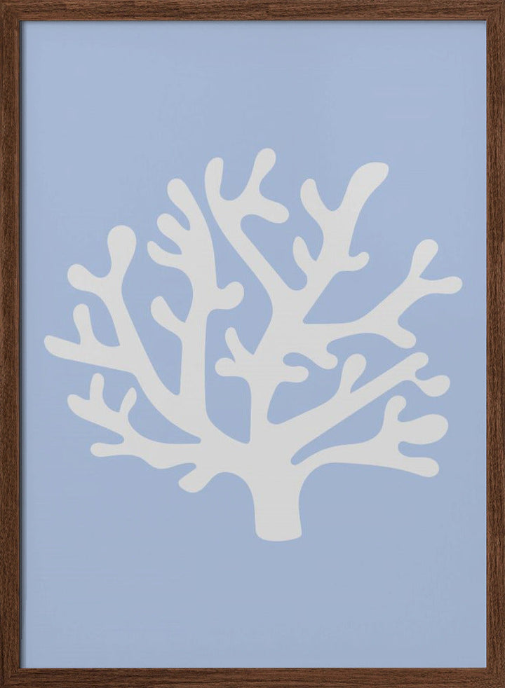 Coral Chambray Blue - Stretched Canvas, Poster or Fine Art Print I Heart Wall Art