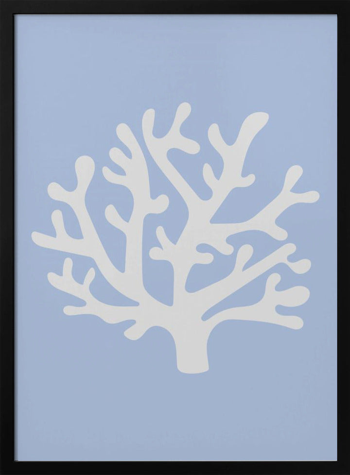 Coral Chambray Blue - Stretched Canvas, Poster or Fine Art Print I Heart Wall Art