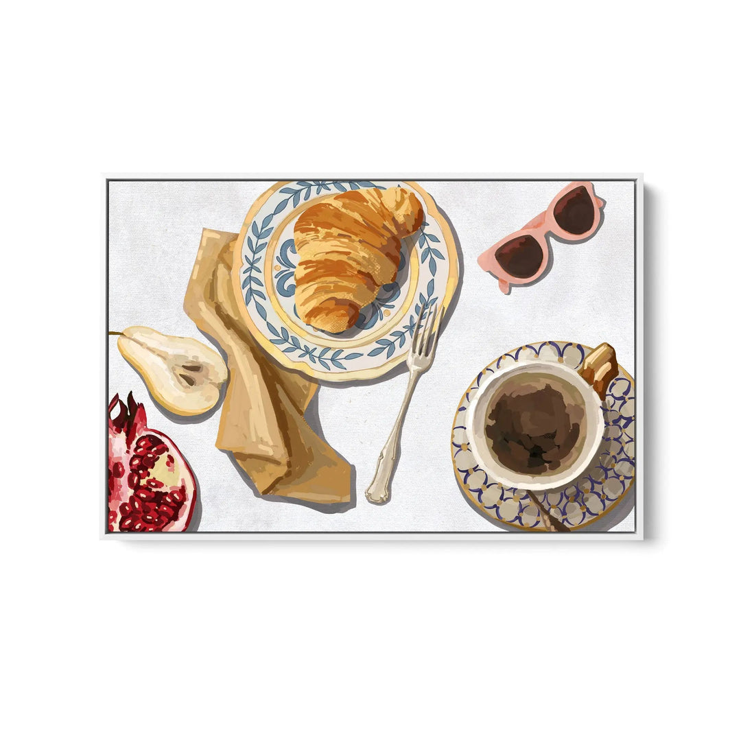 Cornetto e cafe  - Contemporary Still Art - Stretched Canvas Print or Framed Fine Art Print - Artwork I Heart Wall Art Australia 