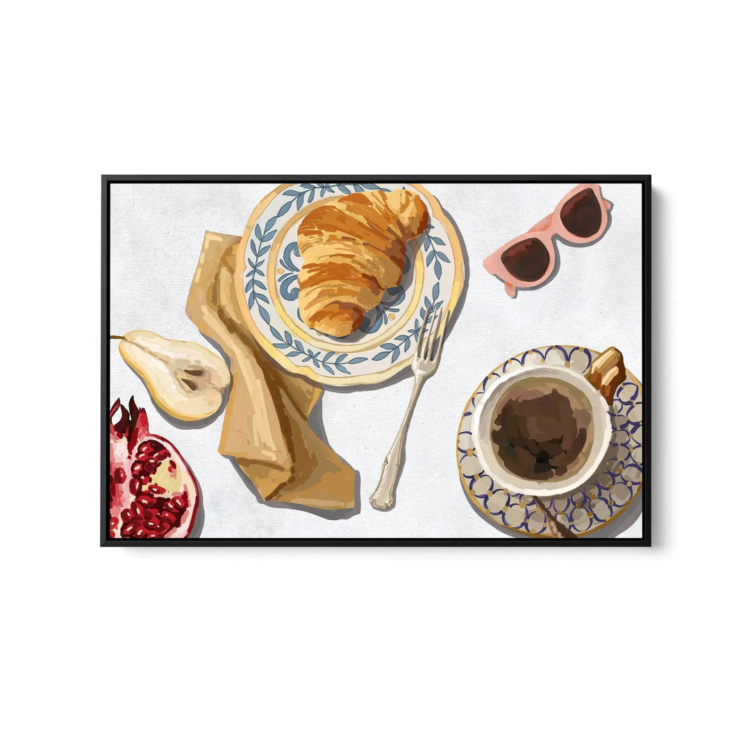 Cornetto e cafe  - Contemporary Still Art - Stretched Canvas Print or Framed Fine Art Print - Artwork I Heart Wall Art Australia 