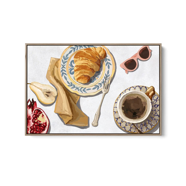 Cornetto e cafe  - Contemporary Still Art - Stretched Canvas Print or Framed Fine Art Print - Artwork I Heart Wall Art Australia 