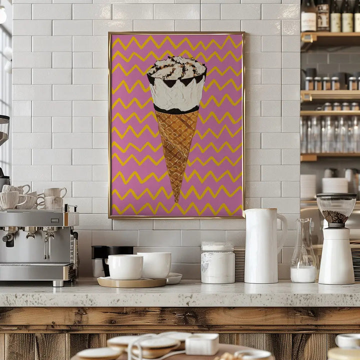 Cornetto Pink - Stretched Canvas, Poster or Fine Art Print I Heart Wall Art