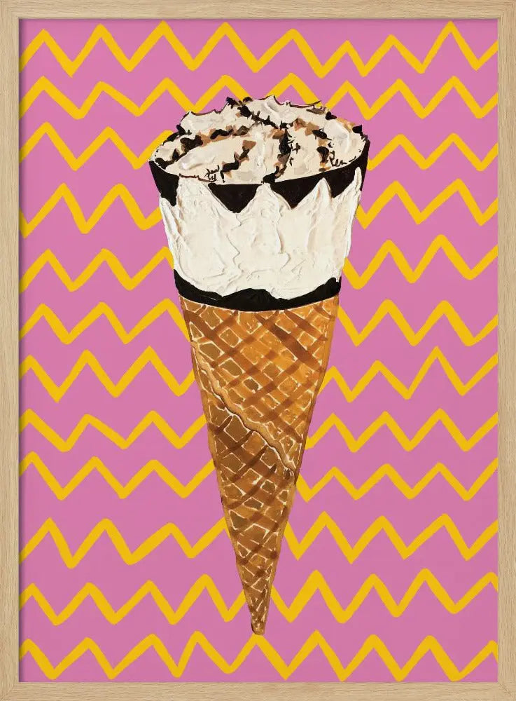 Cornetto Pink - Stretched Canvas, Poster or Fine Art Print I Heart Wall Art