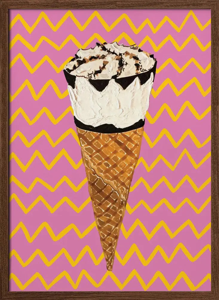 Cornetto Pink - Stretched Canvas, Poster or Fine Art Print I Heart Wall Art