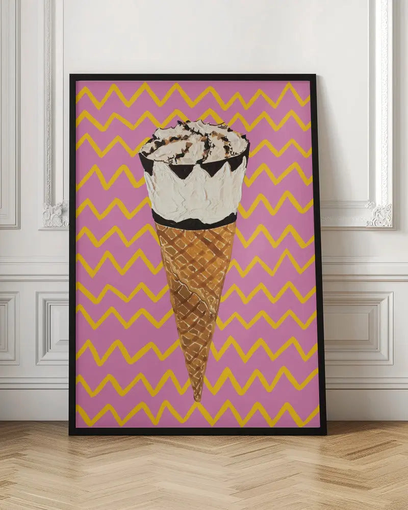 Cornetto Pink - Stretched Canvas, Poster or Fine Art Print I Heart Wall Art