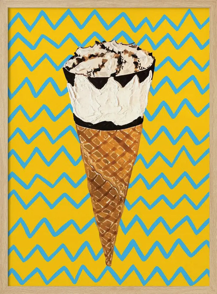 Cornetto Zig Zag - Stretched Canvas, Poster or Fine Art Print I Heart Wall Art