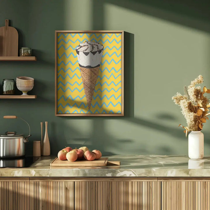 Cornetto Zig Zag - Stretched Canvas, Poster or Fine Art Print I Heart Wall Art