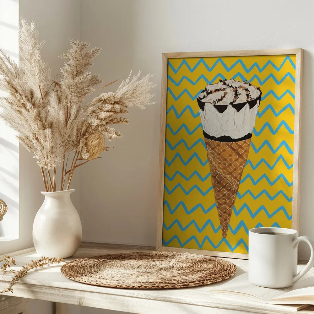 Cornetto Zig Zag - Stretched Canvas, Poster or Fine Art Print I Heart Wall Art