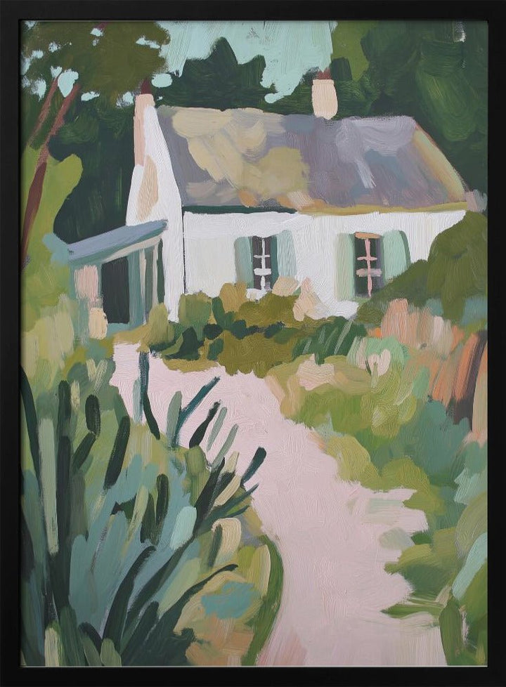 Cottage Pathway - Stretched Canvas, Poster or Fine Art Print - I Heart Wall Art - Poster Print, Canvas Print or Framed Art Print