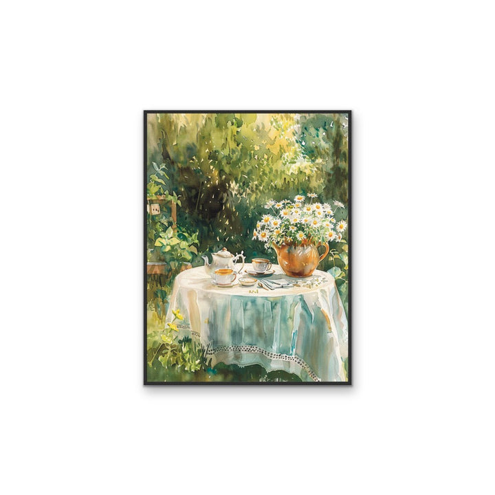 Cottage Tea Party - Still Life Countryside Stretched Canvas or Wall Art Print I Heart Wall Art