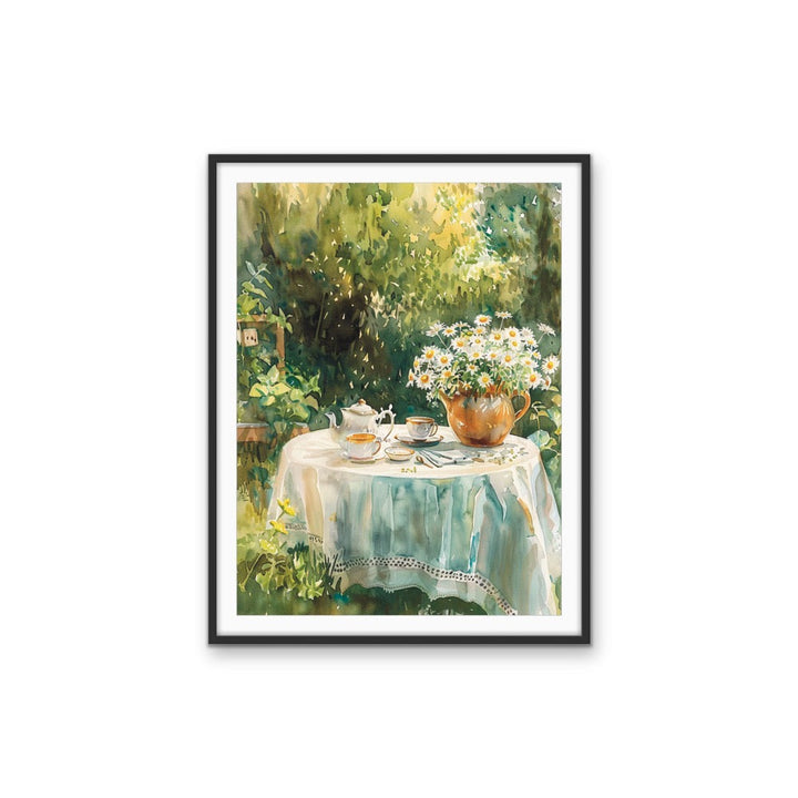 Cottage Tea Party - Still Life Countryside Stretched Canvas or Wall Art Print I Heart Wall Art