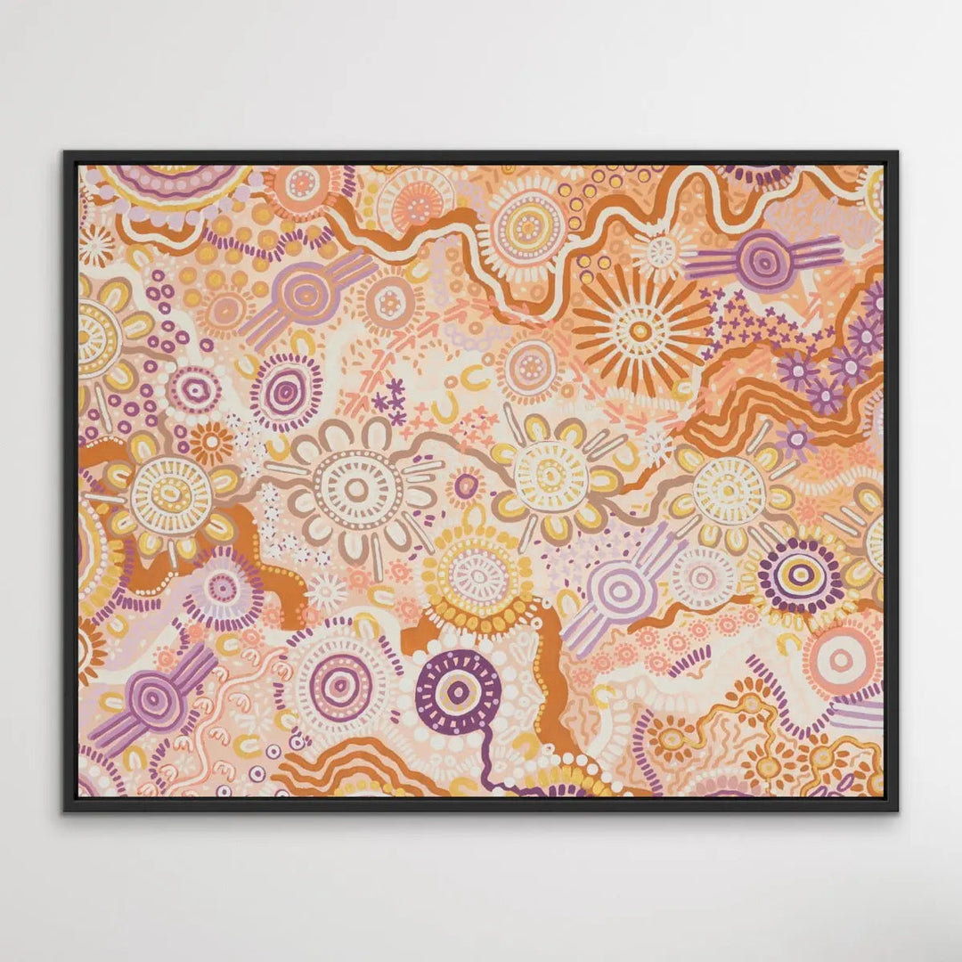 Country In Colour - Original -  Aboriginal Art Print By Leah Cummins I Heart Wall Art Australia 