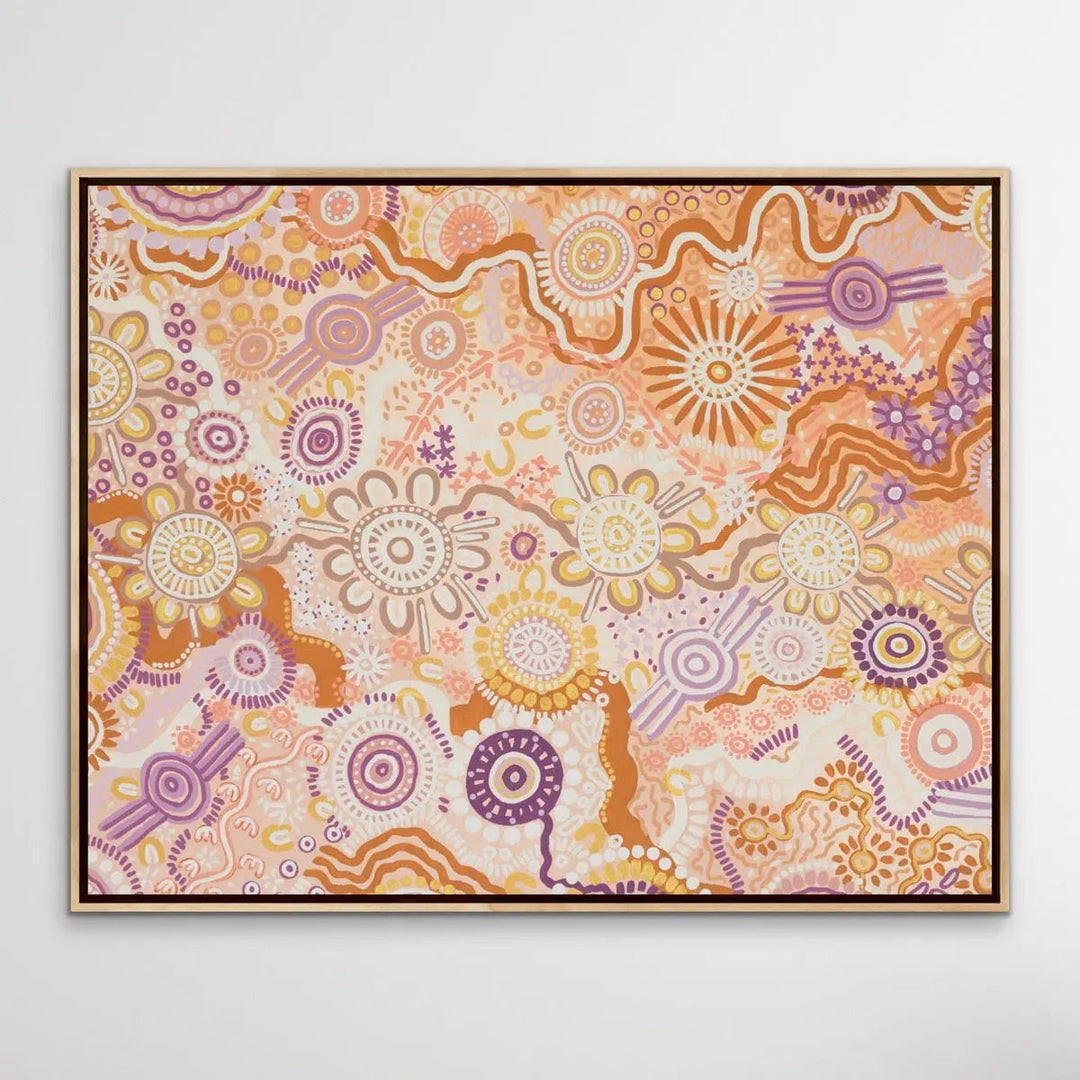 Country In Colour - Original -  Aboriginal Art Print By Leah Cummins I Heart Wall Art Australia 