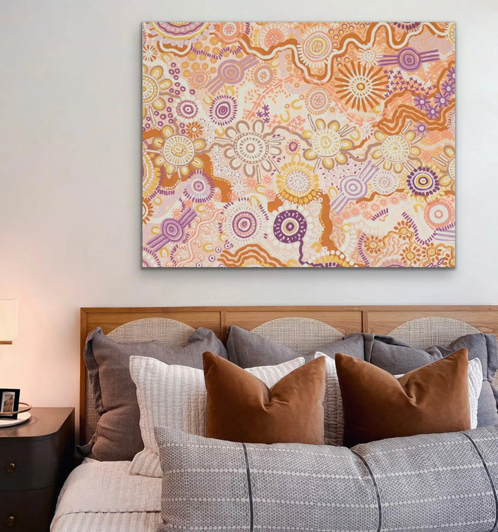Country In Colour - Original -  Aboriginal Art Print By Leah Cummins I Heart Wall Art Australia 