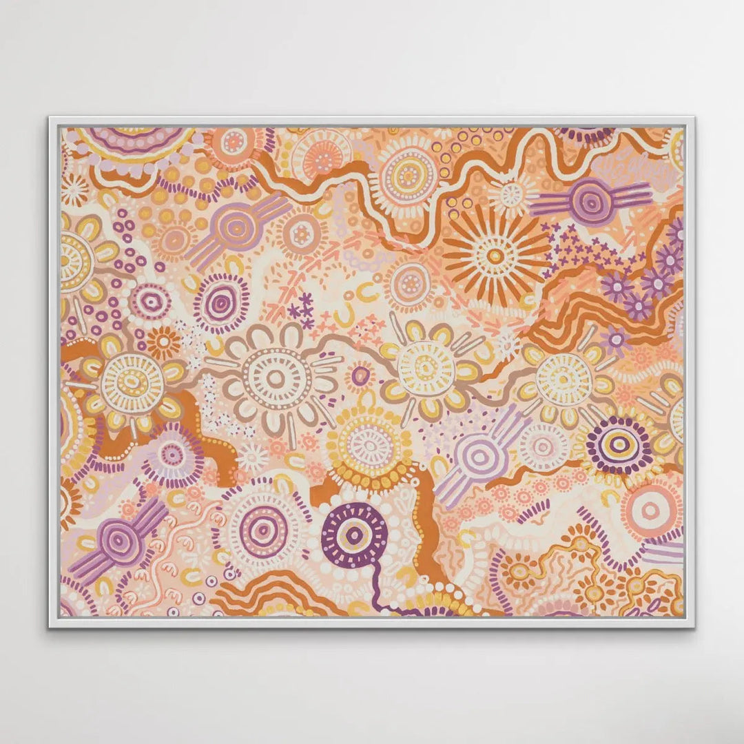 Country In Colour - Original -  Aboriginal Art Print By Leah Cummins I Heart Wall Art Australia 