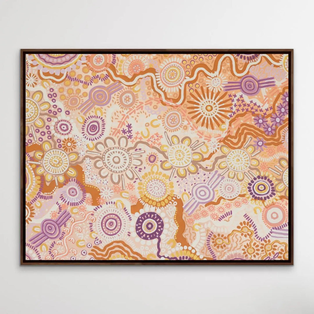 Country In Colour - Original -  Aboriginal Art Print By Leah Cummins I Heart Wall Art Australia 