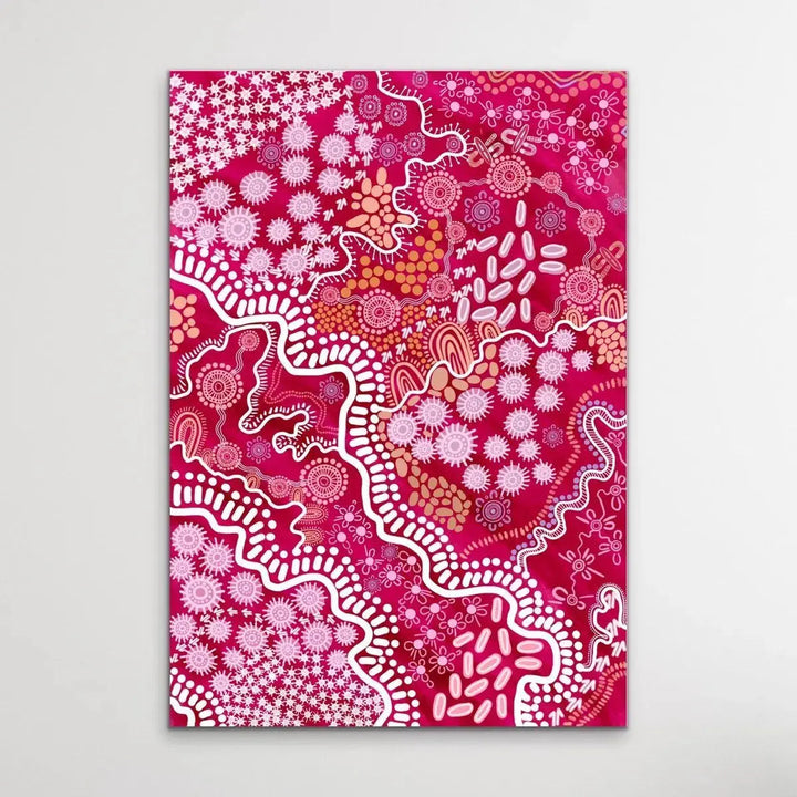 Country In Colour - Pink - Print Of Artwork by Leah Cummins - I Heart Wall Art