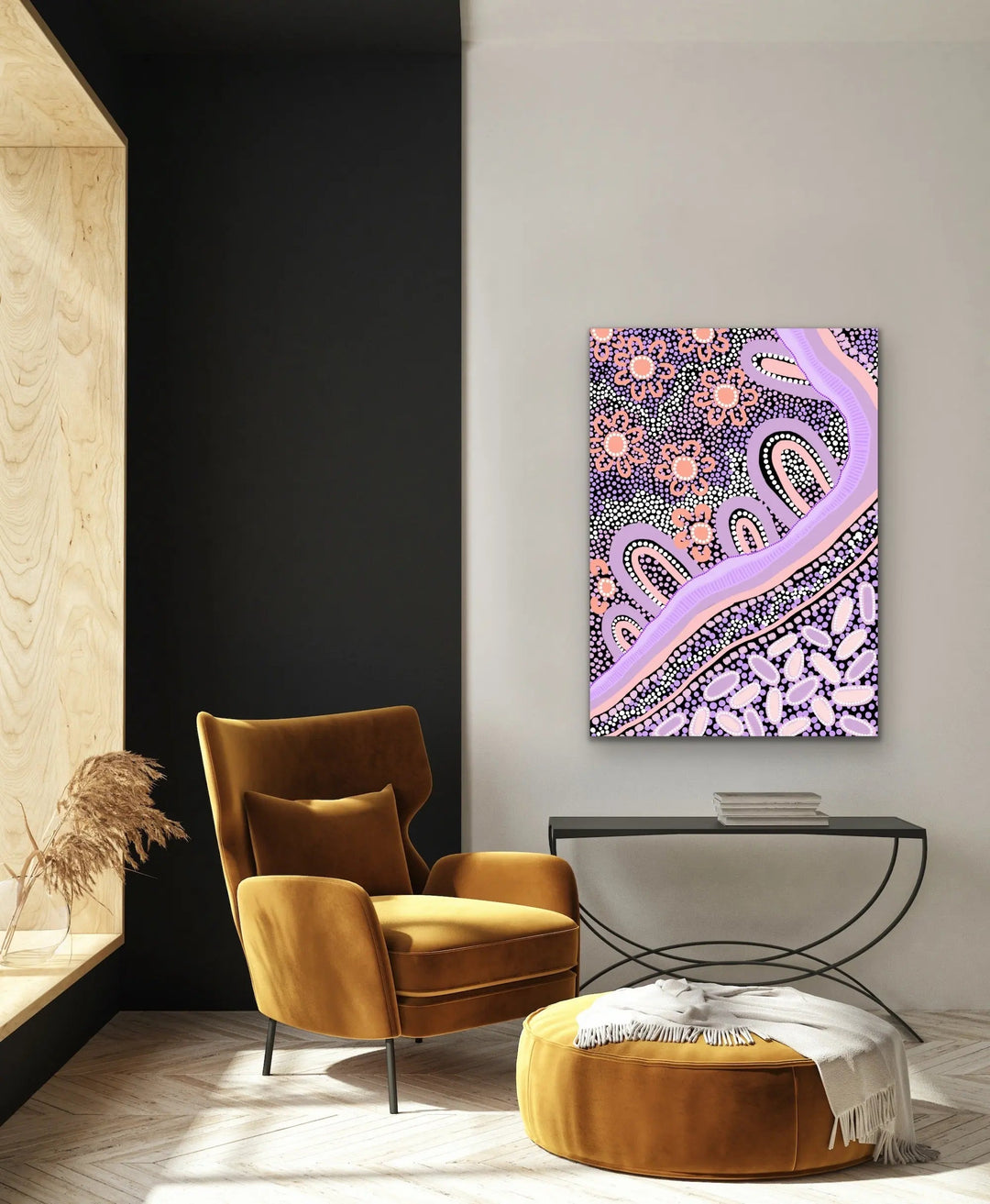 Country In Colour - Purple-  Aboriginal Art Print By Leah Cummins I Heart Wall Art Australia 
