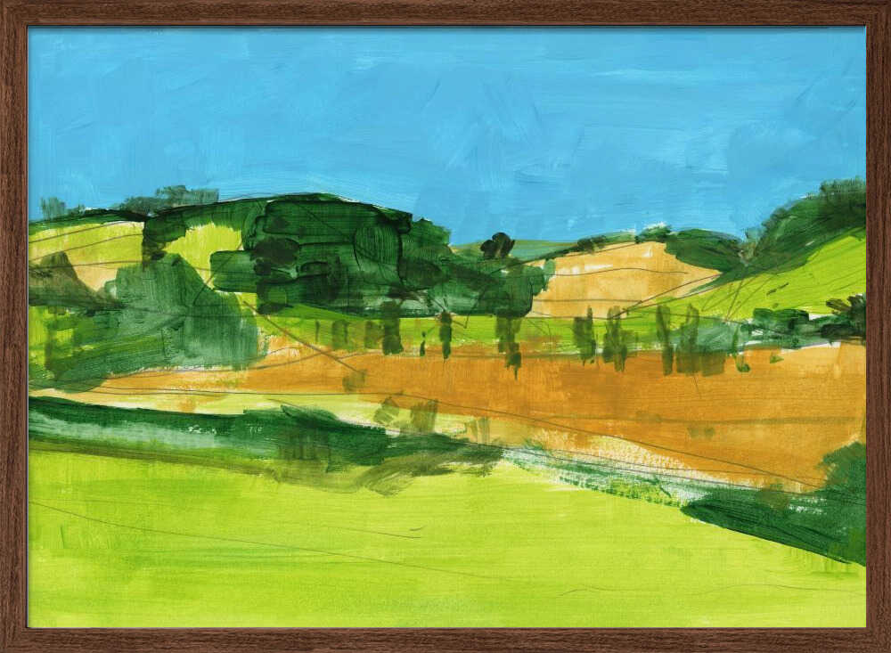 Country Landscape 1 - Stretched Canvas, Poster or Fine Art Print - I Heart Wall Art - Poster Print, Canvas Print or Framed Art Print