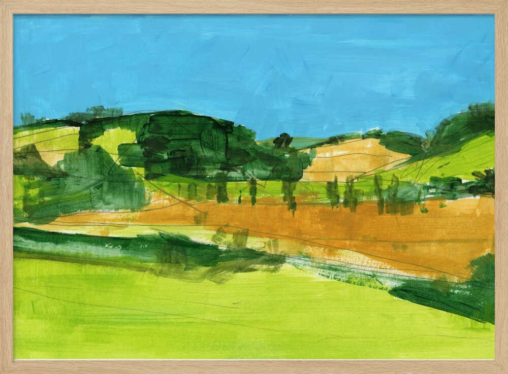 Country Landscape 1 - Stretched Canvas, Poster or Fine Art Print - I Heart Wall Art - Poster Print, Canvas Print or Framed Art Print