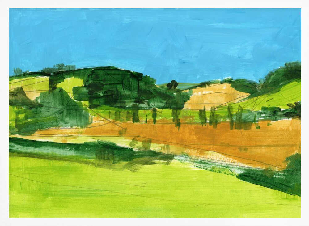 Country Landscape 1 - Stretched Canvas, Poster or Fine Art Print - I Heart Wall Art - Poster Print, Canvas Print or Framed Art Print