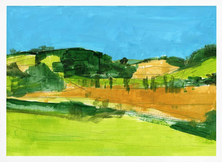 Country Landscape 1 - Stretched Canvas, Poster or Fine Art Print - I Heart Wall Art - Poster Print, Canvas Print or Framed Art Print