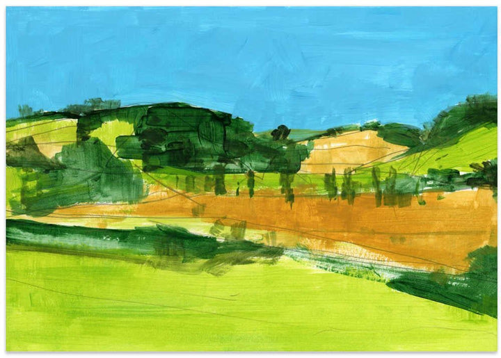 Country Landscape 1 - Stretched Canvas, Poster or Fine Art Print - I Heart Wall Art - Poster Print, Canvas Print or Framed Art Print