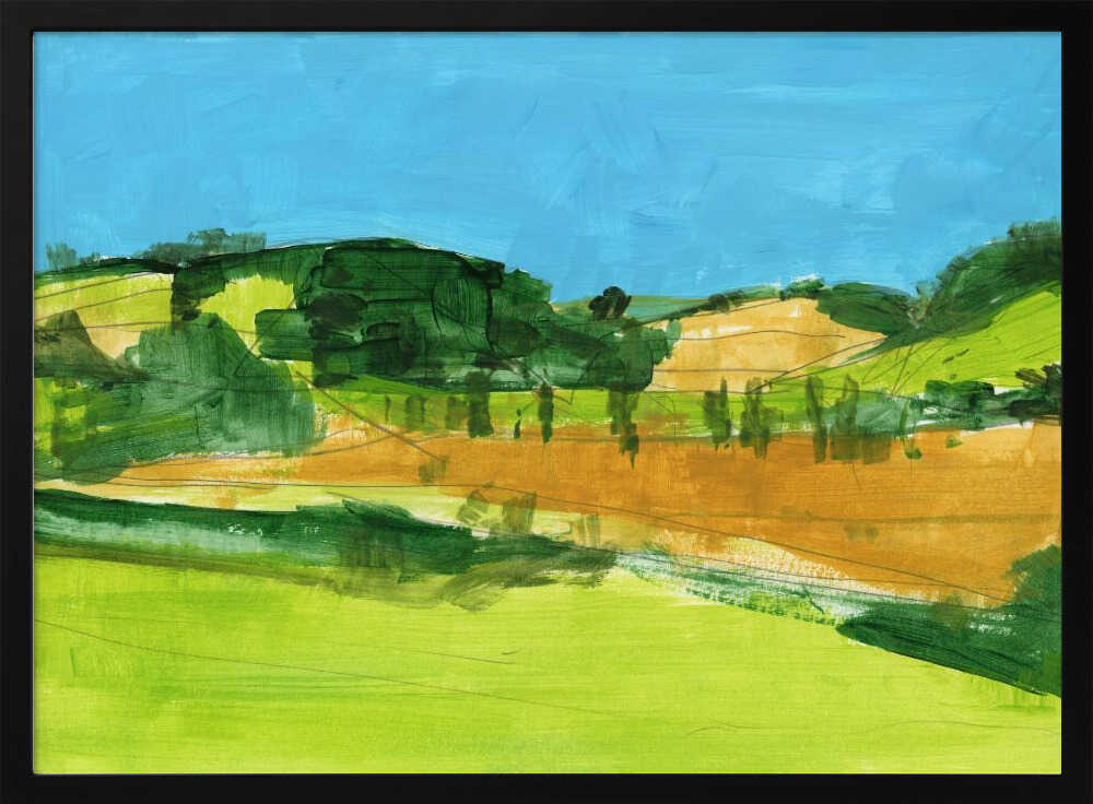 Country Landscape 1 - Stretched Canvas, Poster or Fine Art Print - I Heart Wall Art - Poster Print, Canvas Print or Framed Art Print
