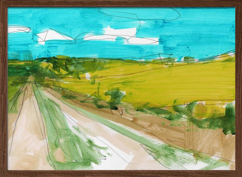 Country Landscape 2 - Stretched Canvas, Poster or Fine Art Print - I Heart Wall Art - Poster Print, Canvas Print or Framed Art Print