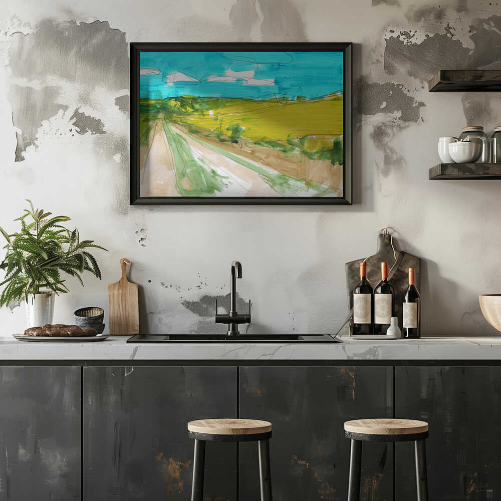 Country Landscape 2 - Stretched Canvas, Poster or Fine Art Print - I Heart Wall Art - Poster Print, Canvas Print or Framed Art Print