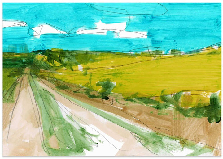 Country Landscape 2 - Stretched Canvas, Poster or Fine Art Print - I Heart Wall Art - Poster Print, Canvas Print or Framed Art Print
