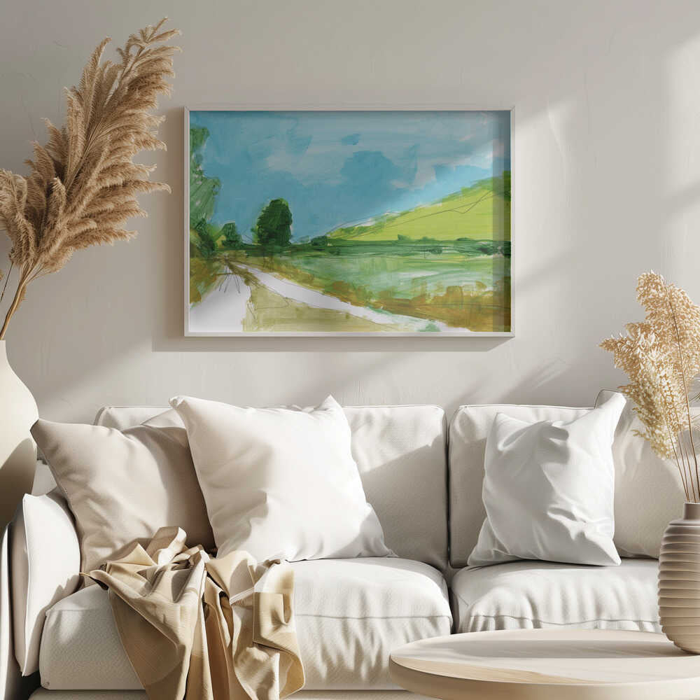 Country Landscape 3 - Stretched Canvas, Poster or Fine Art Print - I Heart Wall Art - Poster Print, Canvas Print or Framed Art Print