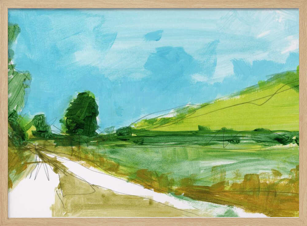Country Landscape 3 - Stretched Canvas, Poster or Fine Art Print - I Heart Wall Art - Poster Print, Canvas Print or Framed Art Print