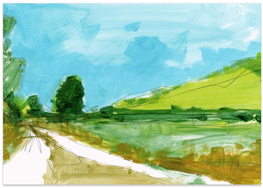Country Landscape 3 - Stretched Canvas, Poster or Fine Art Print - I Heart Wall Art - Poster Print, Canvas Print or Framed Art Print