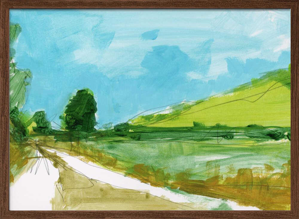 Country Landscape 3 - Stretched Canvas, Poster or Fine Art Print - I Heart Wall Art - Poster Print, Canvas Print or Framed Art Print