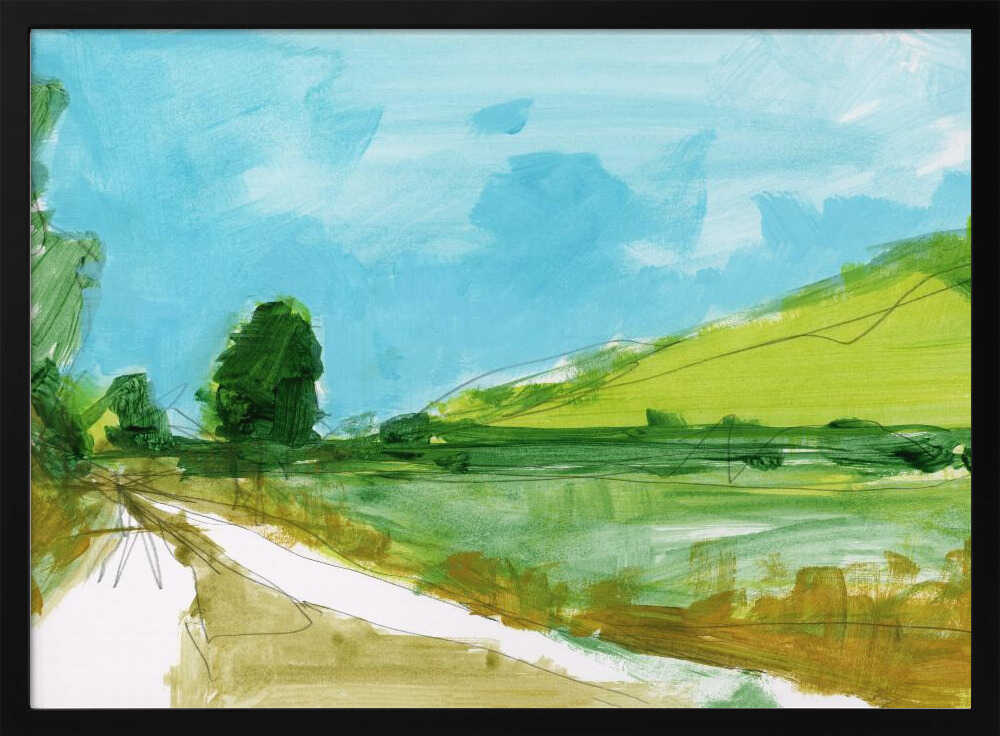 Country Landscape 3 - Stretched Canvas, Poster or Fine Art Print - I Heart Wall Art - Poster Print, Canvas Print or Framed Art Print