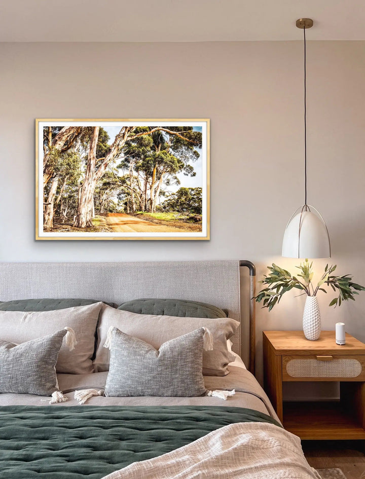 Country Road -  Original Australian Bush Road Nature Painting Stretched Canvas Wall Art Print I Heart Wall Art Australia 