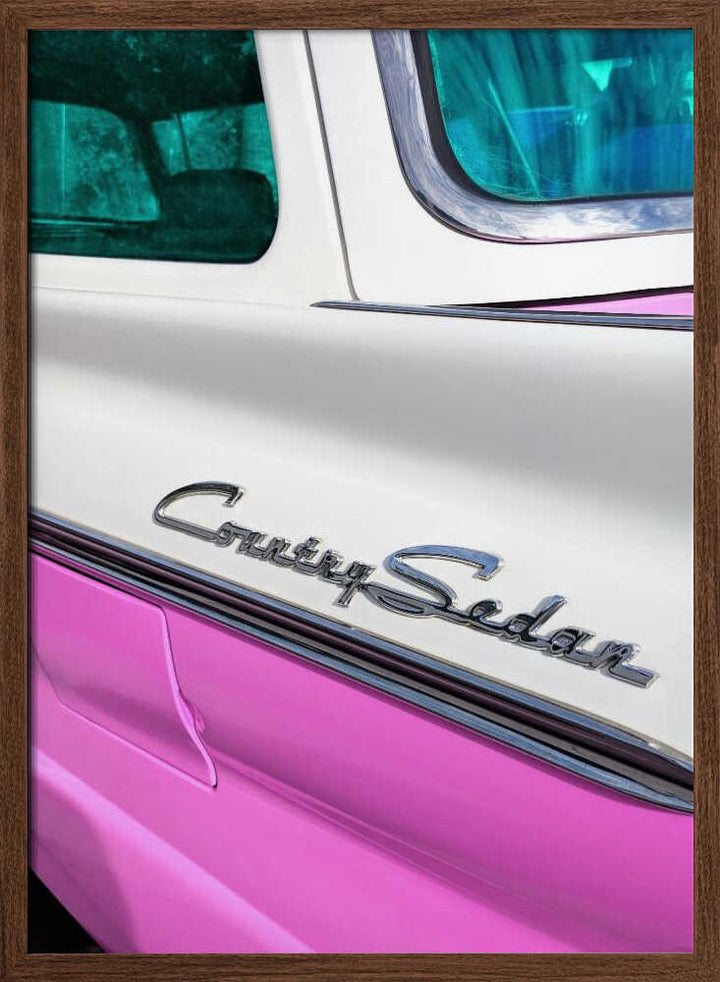 Country Sedan - Stretched Canvas, Poster or Fine Art Print - I Heart Wall Art - Poster Print, Canvas Print or Framed Art Print