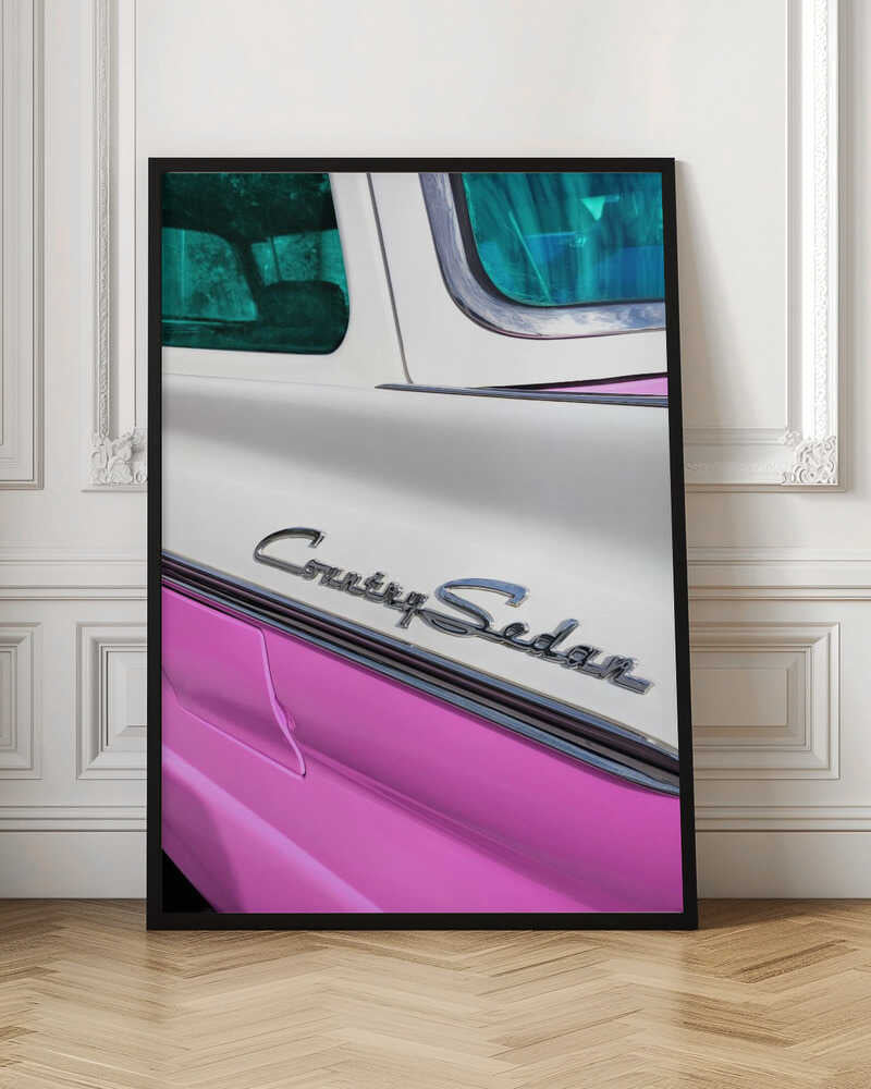 Country Sedan - Stretched Canvas, Poster or Fine Art Print - I Heart Wall Art - Poster Print, Canvas Print or Framed Art Print