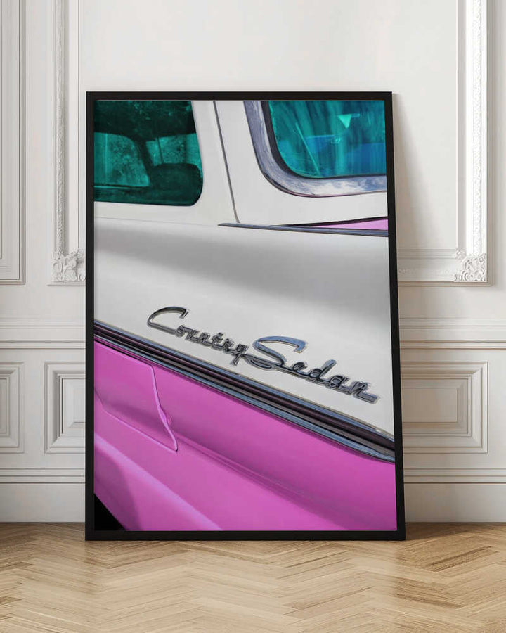 Country Sedan - Stretched Canvas, Poster or Fine Art Print - I Heart Wall Art - Poster Print, Canvas Print or Framed Art Print