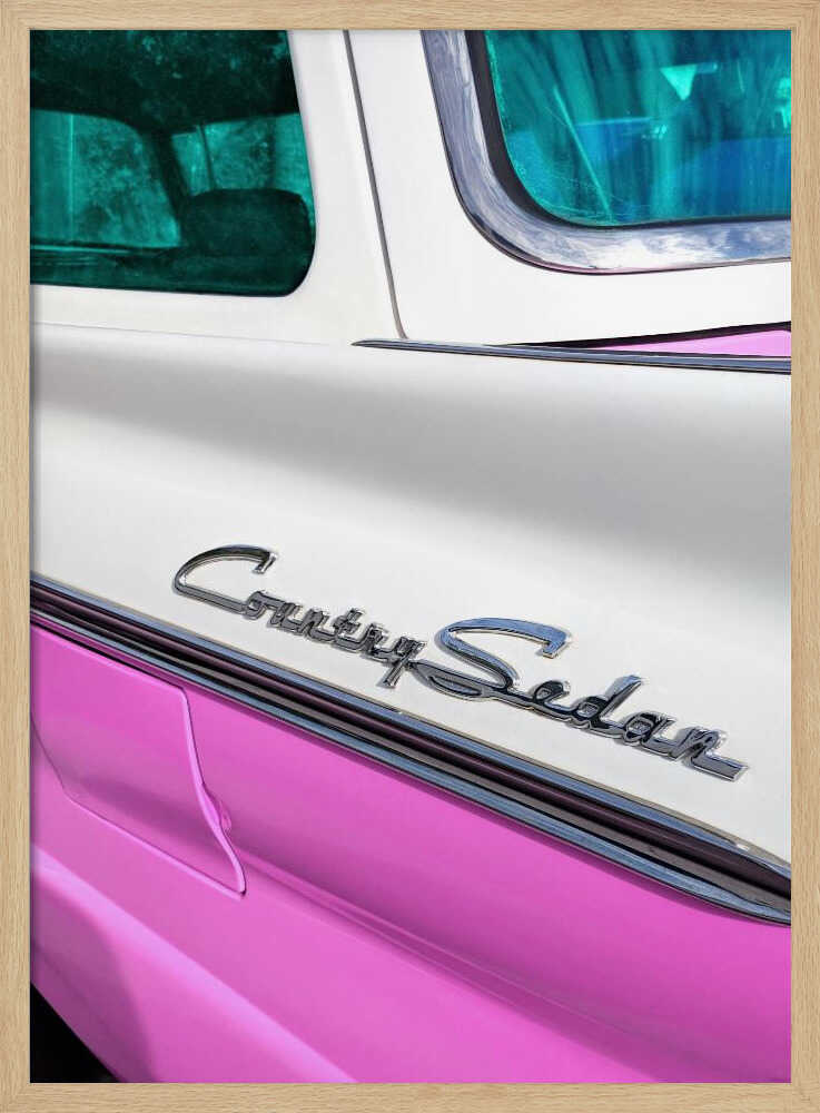Country Sedan - Stretched Canvas, Poster or Fine Art Print - I Heart Wall Art - Poster Print, Canvas Print or Framed Art Print
