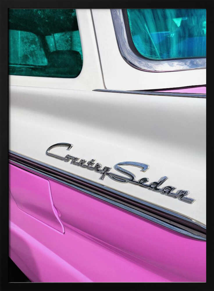 Country Sedan - Stretched Canvas, Poster or Fine Art Print - I Heart Wall Art - Poster Print, Canvas Print or Framed Art Print