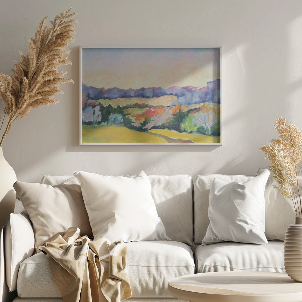 Covered Bridge Road - Stretched Canvas, Poster or Fine Art Print I Heart Wall Art