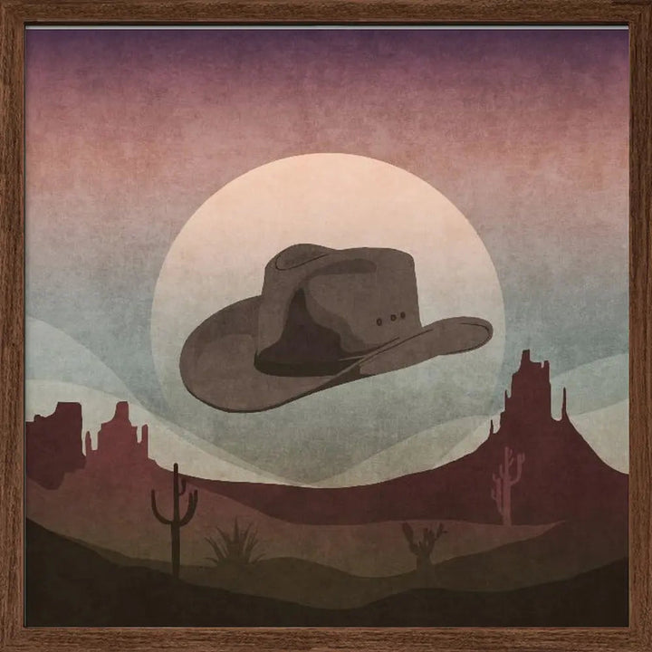 Cowboy Hat - Square Stretched Canvas, Poster or Fine Art Print I Heart Wall Art