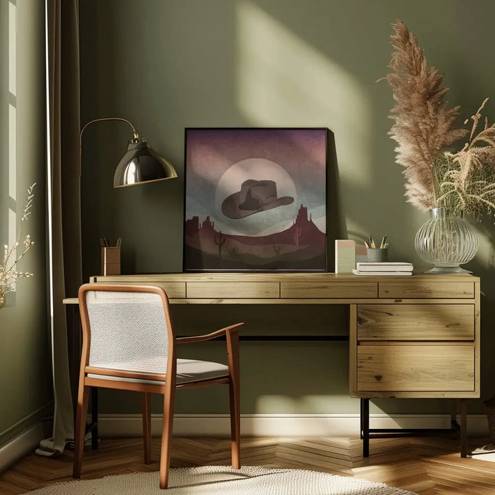 Cowboy Hat - Square Stretched Canvas, Poster or Fine Art Print I Heart Wall Art