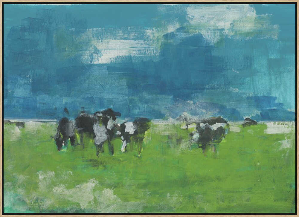 Cows In Landscape Print No 1 - Stretched Canvas, Poster or Fine Art Print - I Heart Wall Art - Poster Print, Canvas Print or Framed Art Print