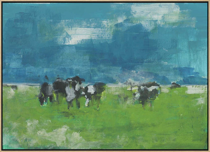 Cows In Landscape Print No 1 - Stretched Canvas, Poster or Fine Art Print - I Heart Wall Art - Poster Print, Canvas Print or Framed Art Print